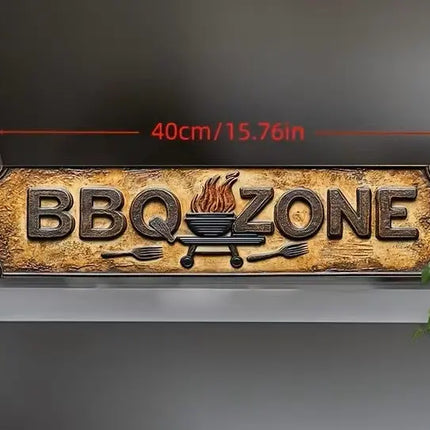 retro bbq zone bord buiten