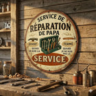 retro frans muurbord aluminium