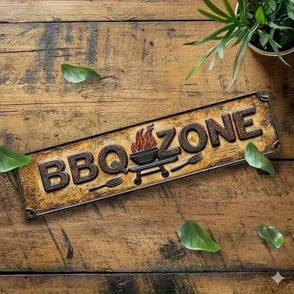 vintage bbq muurdecoratie