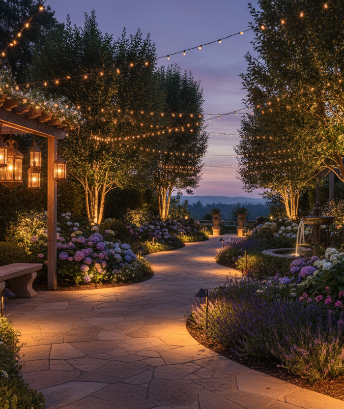 maak een tuin die mooi verlicht is